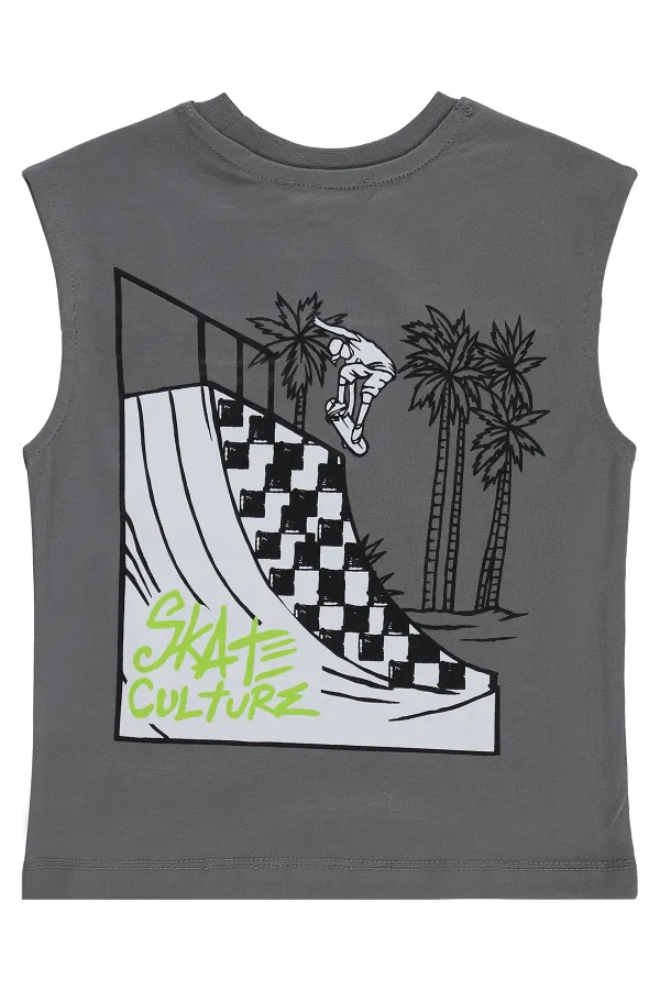 Erkek Çocuk Tişört 2-5 Yaş Gri - Paket