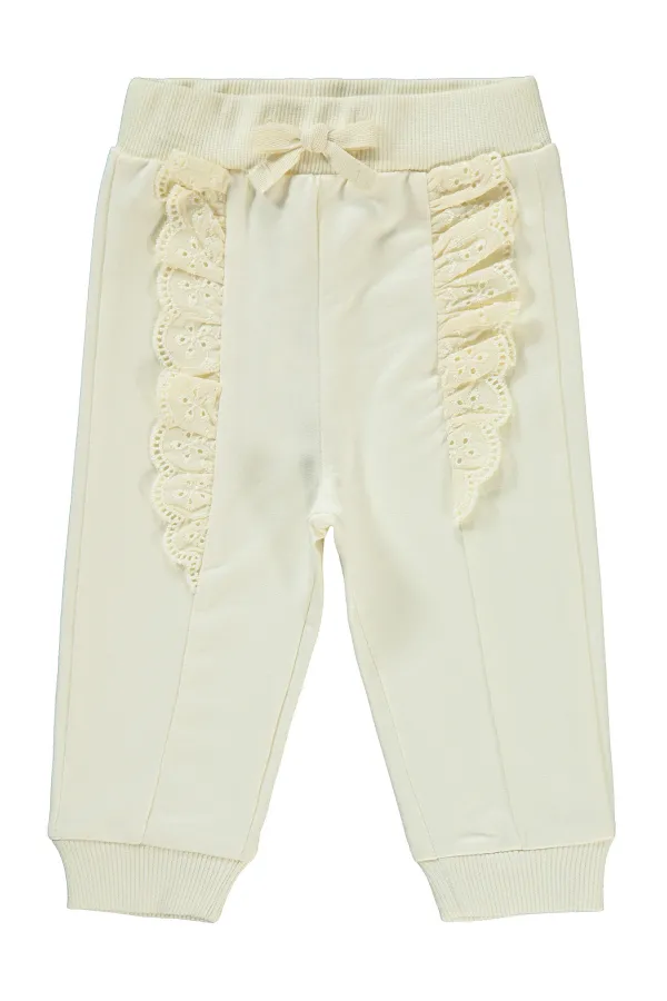 Bebek Eşofman Altı 6-18 Ay Ekru - Paket