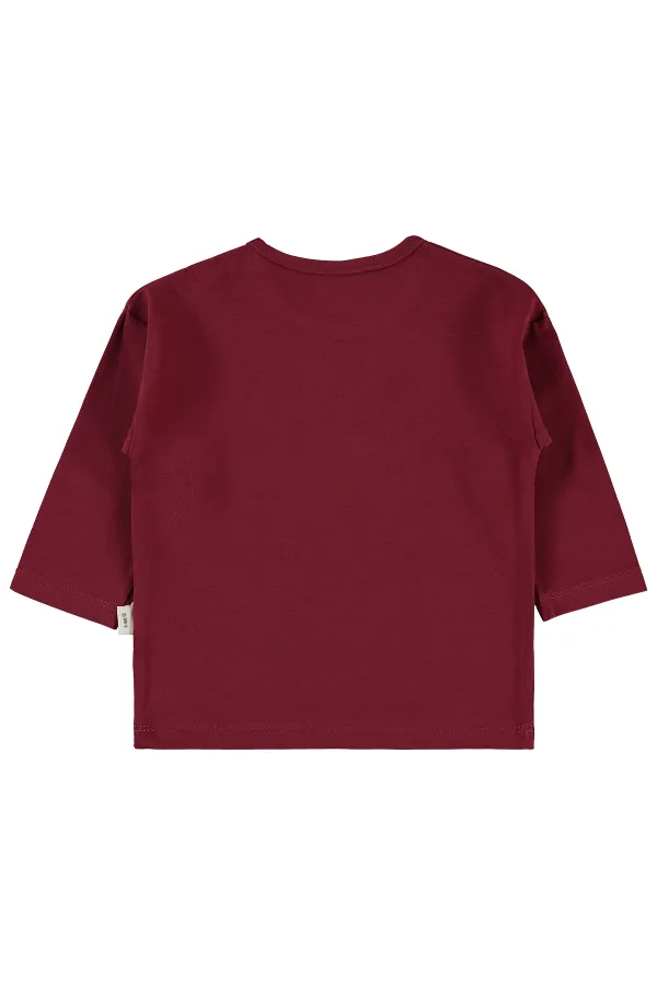 Bebek Sweatshirt 0-24 Ay Koyu Bordo - Paket