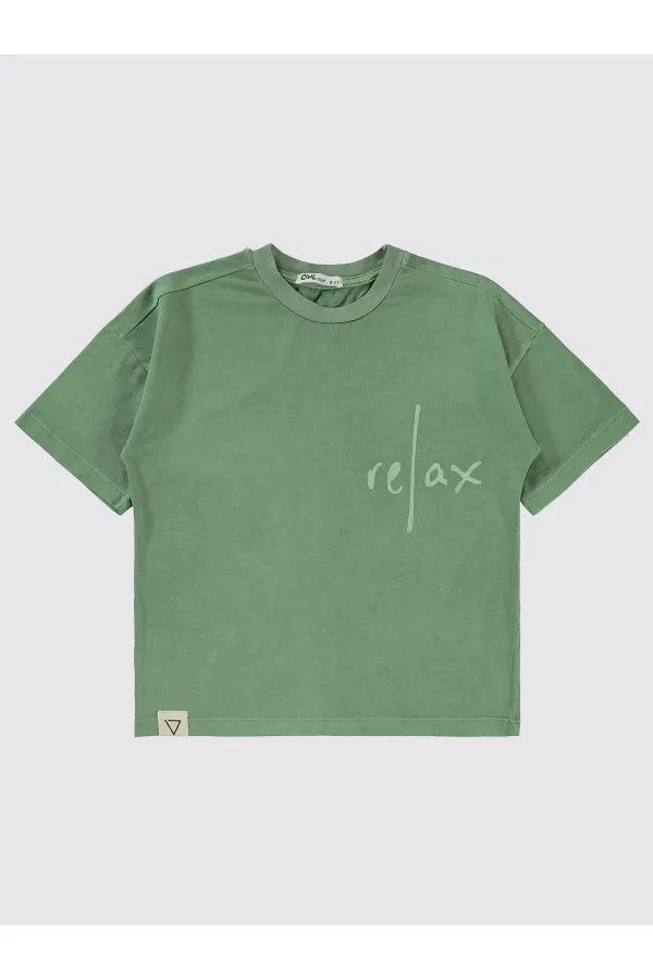 Boys T-Shirt 6-9 Years Khaki - Pack