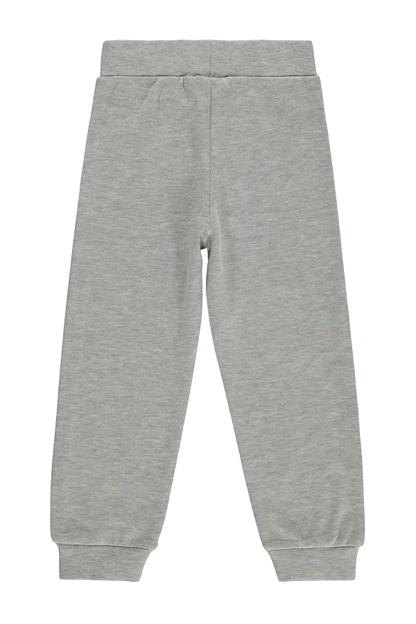 Girls' Sweatpants, 2-5 Years Old, Melange Grey - Package
