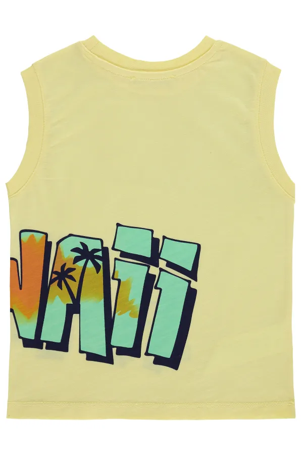 Boys' T-Shirt, Ages 2-5, Light Yellow - Pack