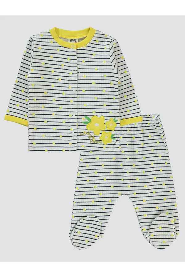 Bebek Pijama Takımı 0-24 Ay Sarı - Paket