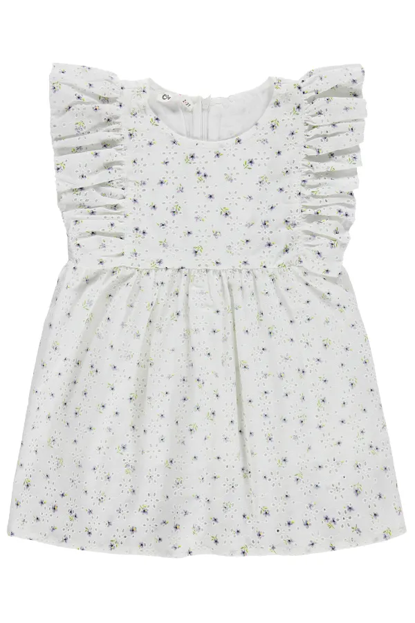 Girls' Jumpsuit and Dress Set, Ages 2-5, Off-White - Package