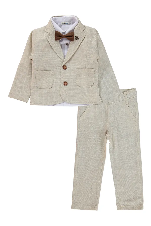 Ensemble d'équipe garçon 2-5 ans beige - Emballage