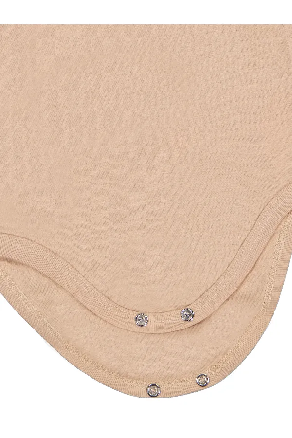 Body bébé à boutons-pression 0-24 mois, couleur café au lait - Emballage