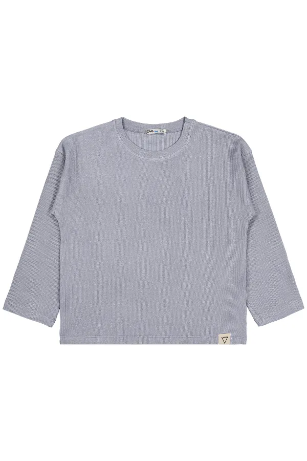 Erkek Çocuk Sweatshirt 6-9 Yaş Gri - Paket