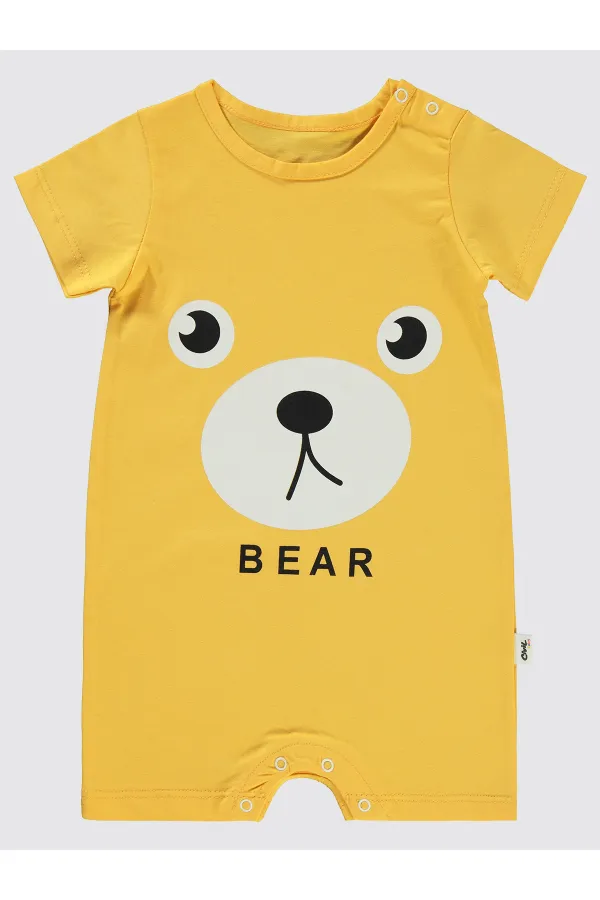 Grenouillères bébé 0-24 mois moutarde - Emballage