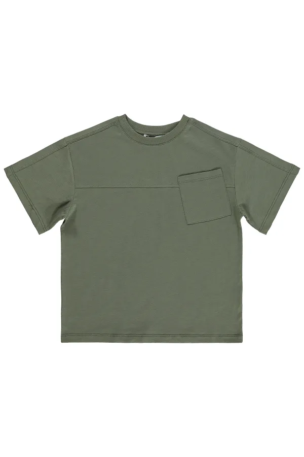 Lot de T-shirts pour garçons, 10-13 ans, kaki