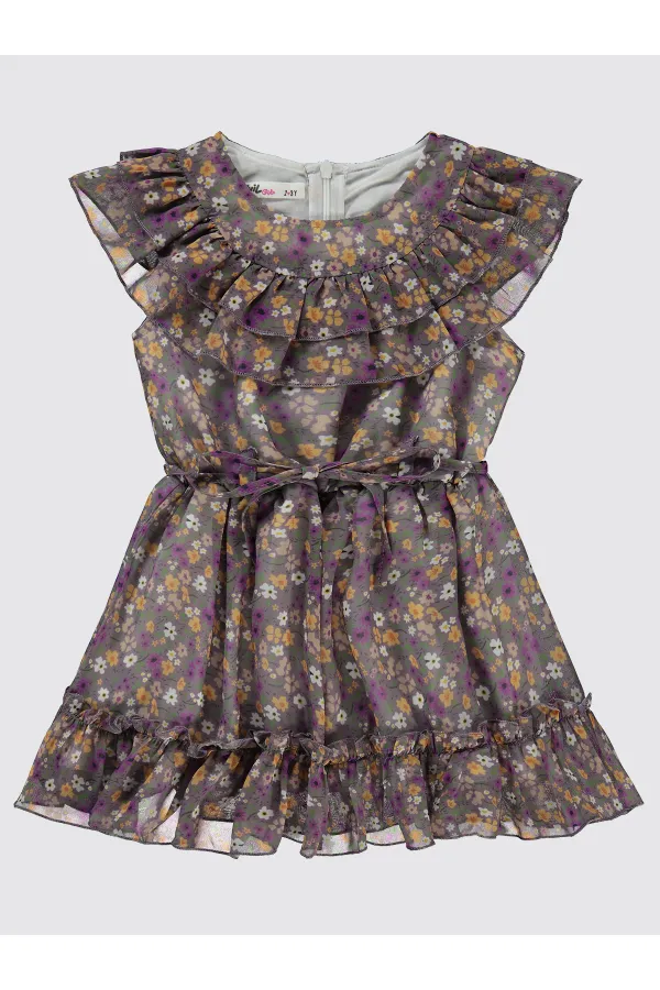 Ensemble gilet et robe violet pour fille (2-5 ans) - Paquet