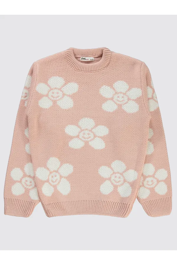 Pull pour fille de 6 à 9 ans, couleur poudre - Emballage