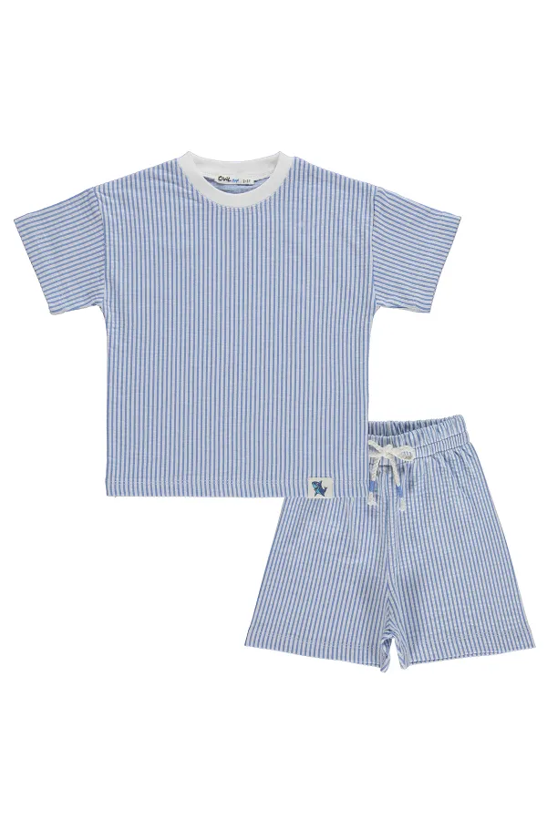 Ensemble d'équipe garçon 2-5 ans bleu - Emballage