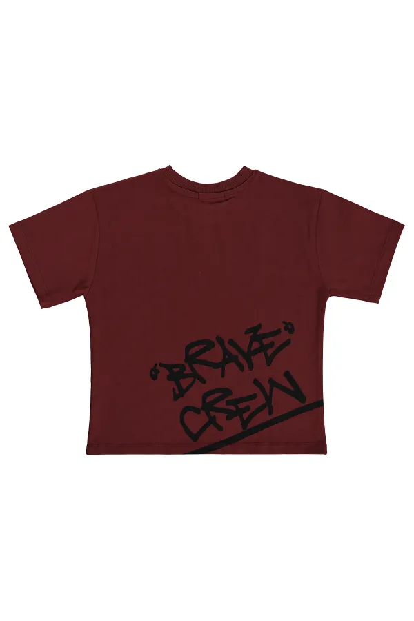 Erkek Çocuk Tişört 10-13 Yaş Kiremit - Paket