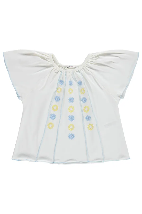 Girls' T-shirt, Ages 6-9, Off-White - Package
