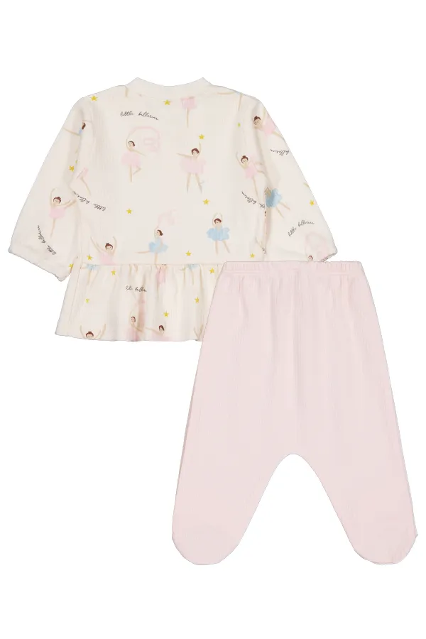 Bebek Pijama Takımı 0-24 Ay Ekru - Paket