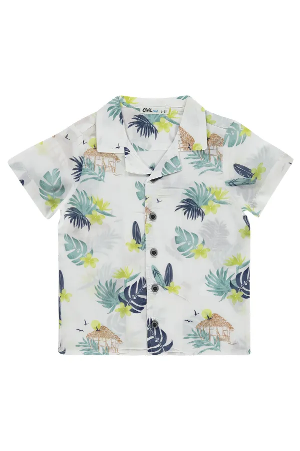 Boys' Shirt, Ages 2-5, White - Package