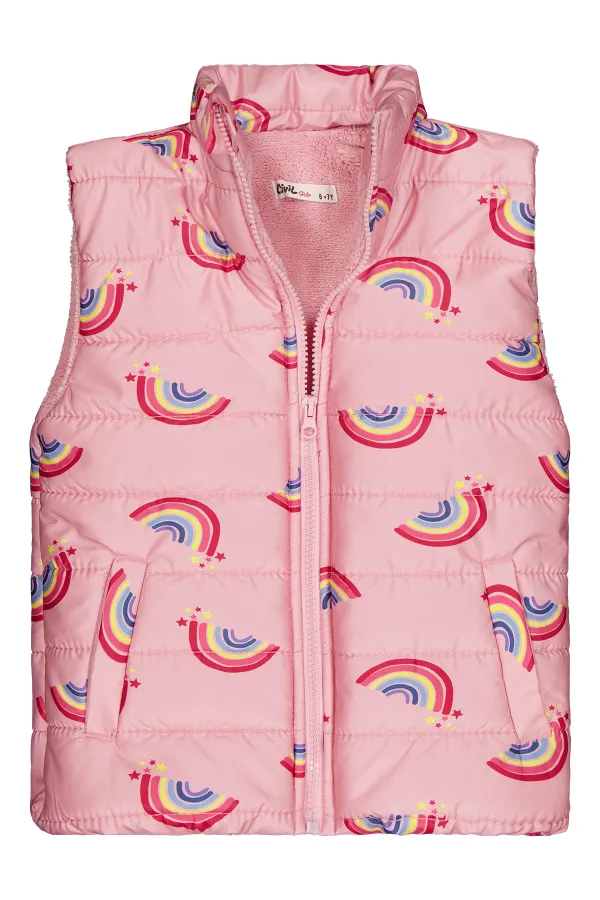 Kız Çocuk Yelek 6-9 Yaş Pembe - Paket