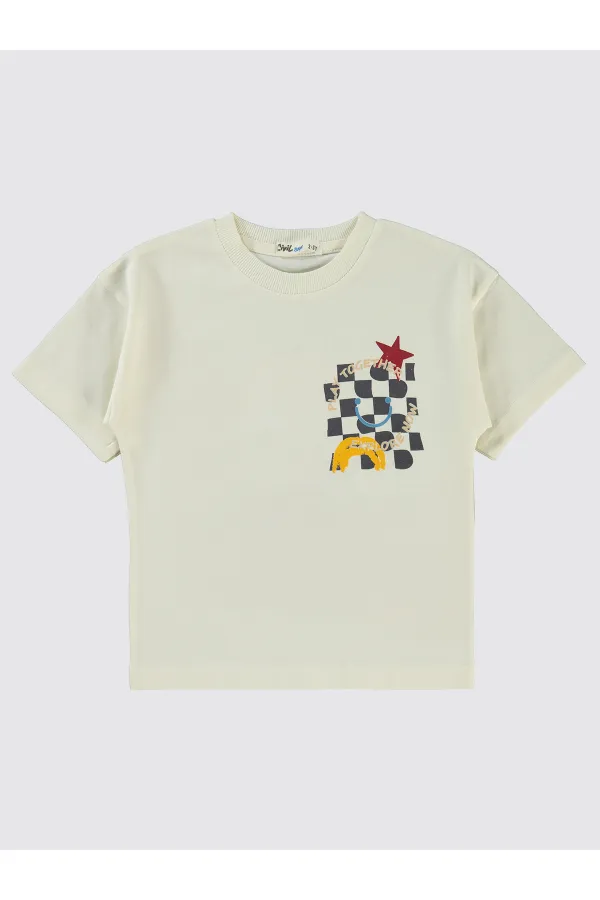 Erkek Çocuk Takım 2-5 Yaş Ekru - Paket