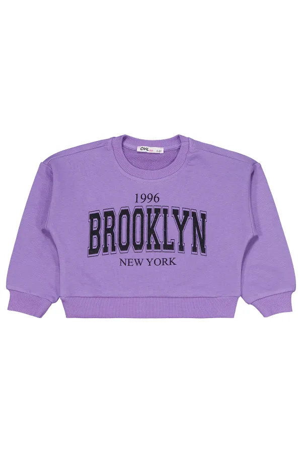 Ensemble de survêtement violet pour filles de 2 à 5 ans - Emballage