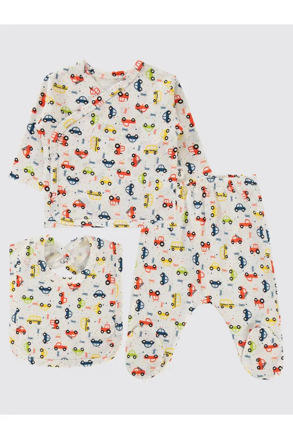 Bebek Zıbın Takımları 0-24 Ay Ekru - Paket