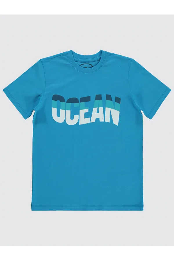 Boys T-Shirt 10-13 Years Old Dark Turquoise - Package Boys T-Shirt 10-13 Years Old Dark Turquoise - Package