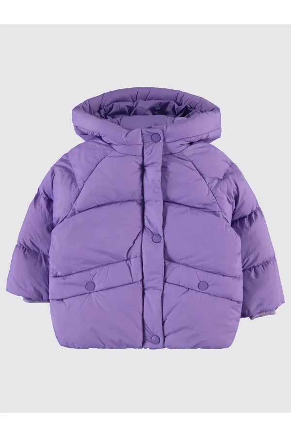 Kız Çocuk Mont 2-5 Yaş Mor - Paket