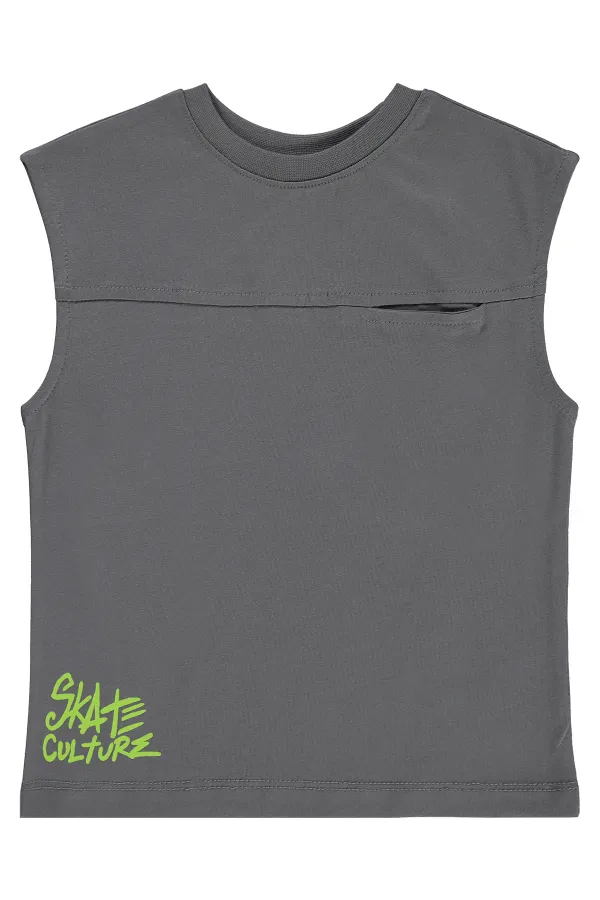 Erkek Çocuk Tişört 2-5 Yaş Gri - Paket