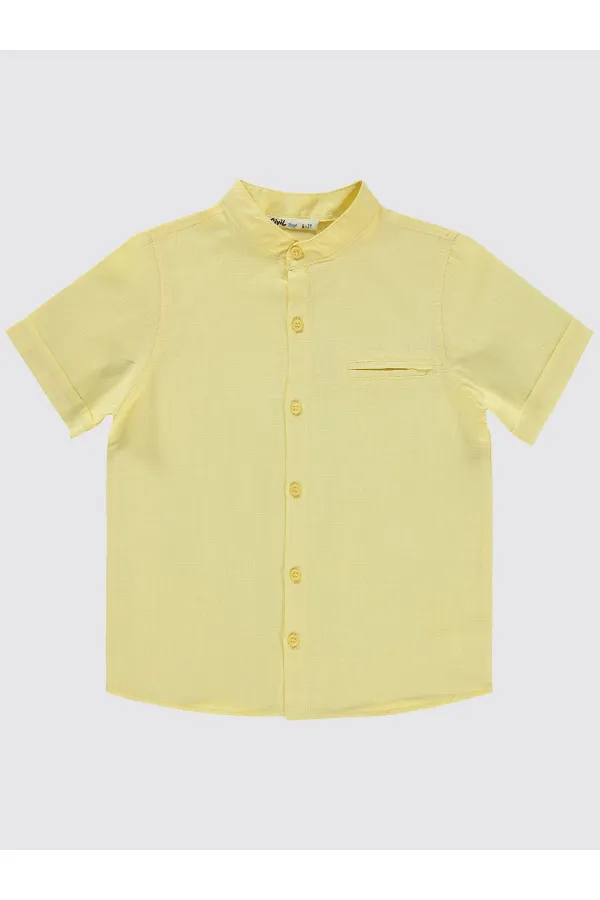 Chemise garçon 10-13 ans jaune clair - Emballage