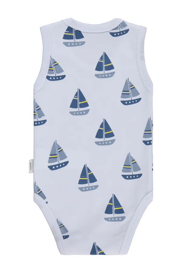 Bebek Çıtçıtlı Badi 0-24 Ay Beyaz - Paket