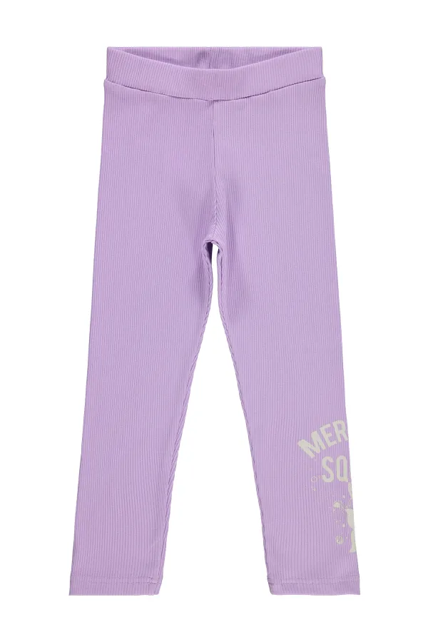 Leggings pour filles, 6-9 ans, lilas - Lot