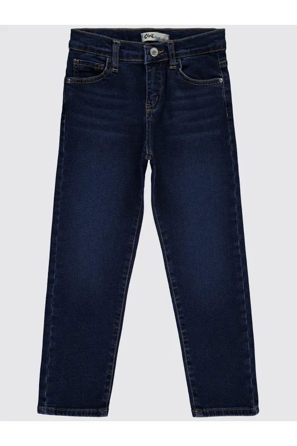 Erkek Çocuk Pantolon 6-9 Yaş Koyu Mavi - Paket