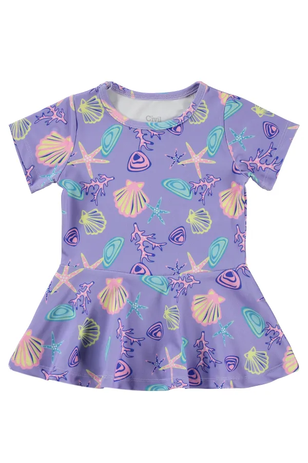 Ensemble maillot de bain fille lilas 6-13 ans - Emballage