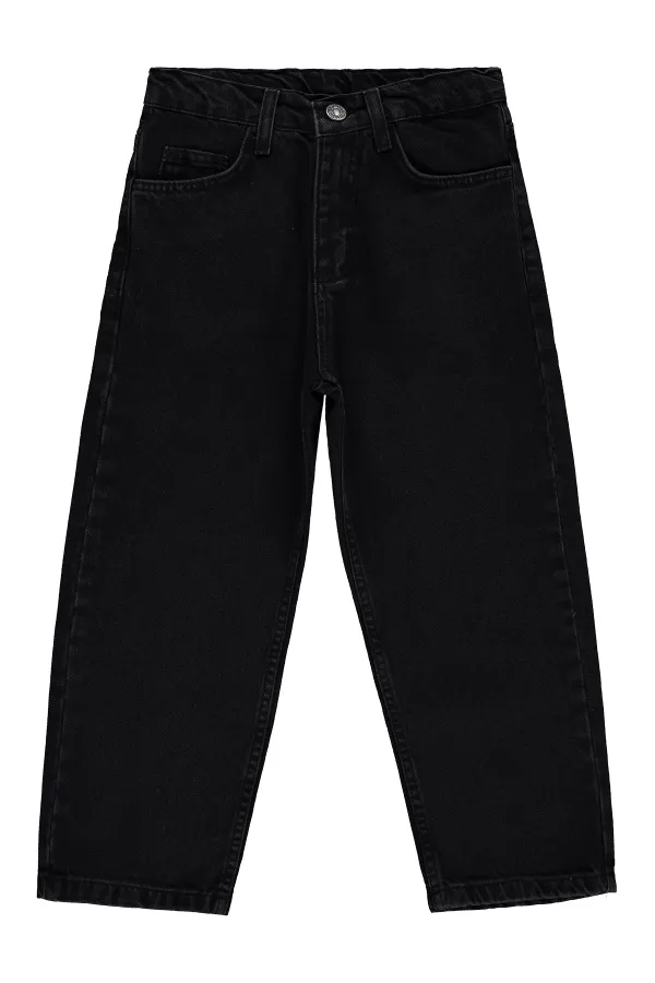Pantalon en jean noir pour garçon, 10-13 ans - Lot