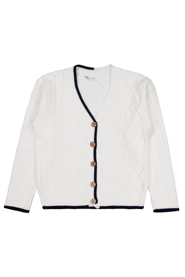 Kız Çocuk Hırka 10-13 Yaş Ekru - Paket