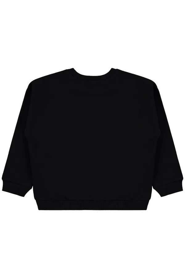 Erkek Çocuk Sweatshirt 6-9 Yaş Siyah - Paket