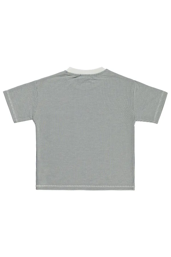 Erkek Çocuk Tişört 6-9 Yaş Açık İndigo - Paket