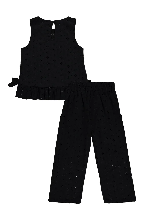 Ensemble d'équipe pour filles de 2 à 5 ans, noir - Emballage