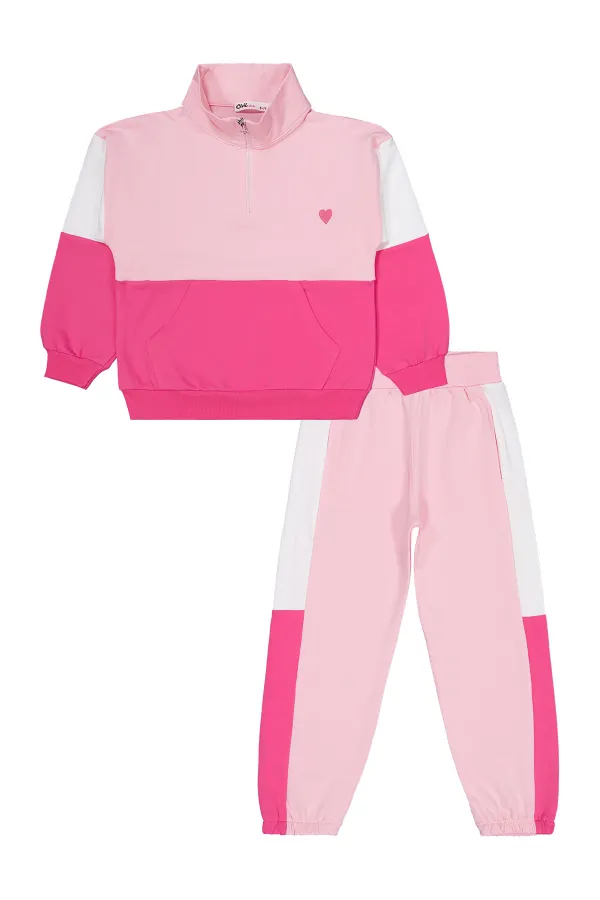 Girls Tracksuit Set 6-9 Years Pink - Package