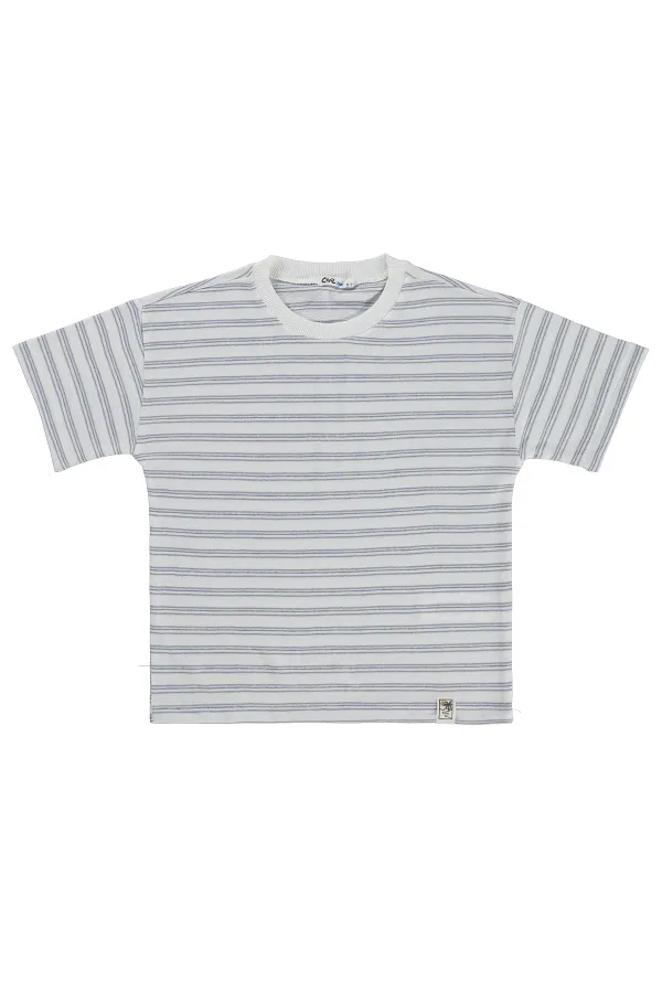 Erkek Çocuk Tişört 6-9 Yaş Mavi - Paket