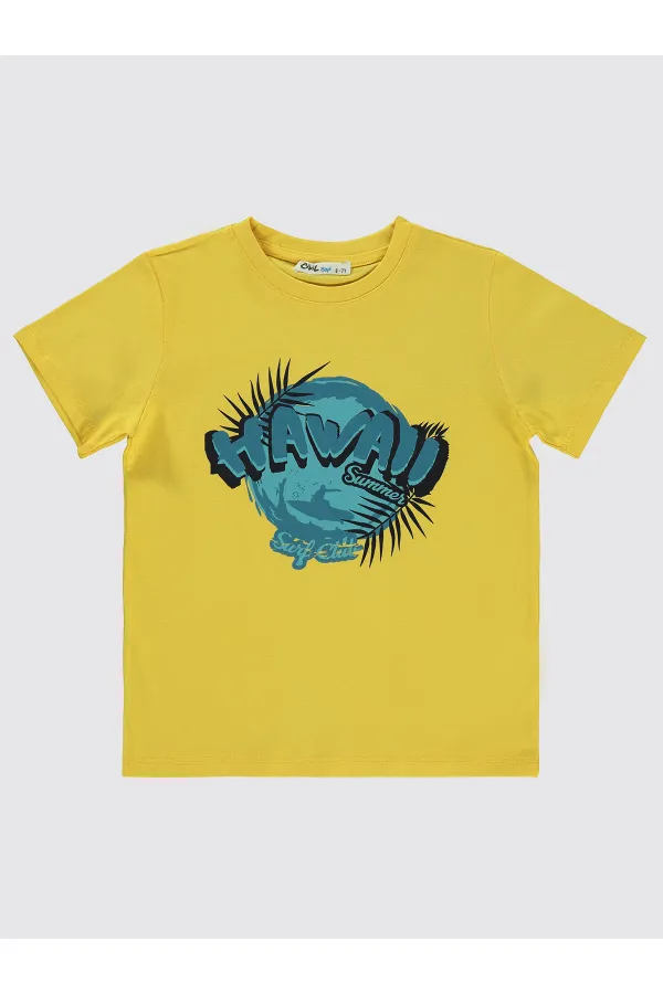 Boys T-Shirt 6-9 Years Yellow - Package