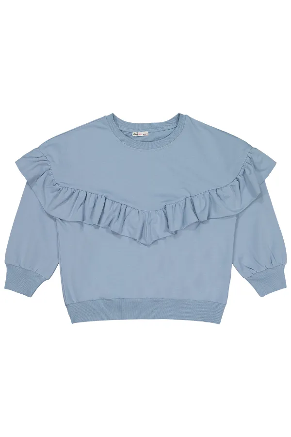 Girl's Sweatshirt 10-13 Years Blue - Package