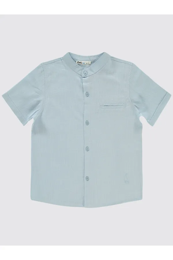 T-shirt garçon 6-9 ans bleu glacier - Lot