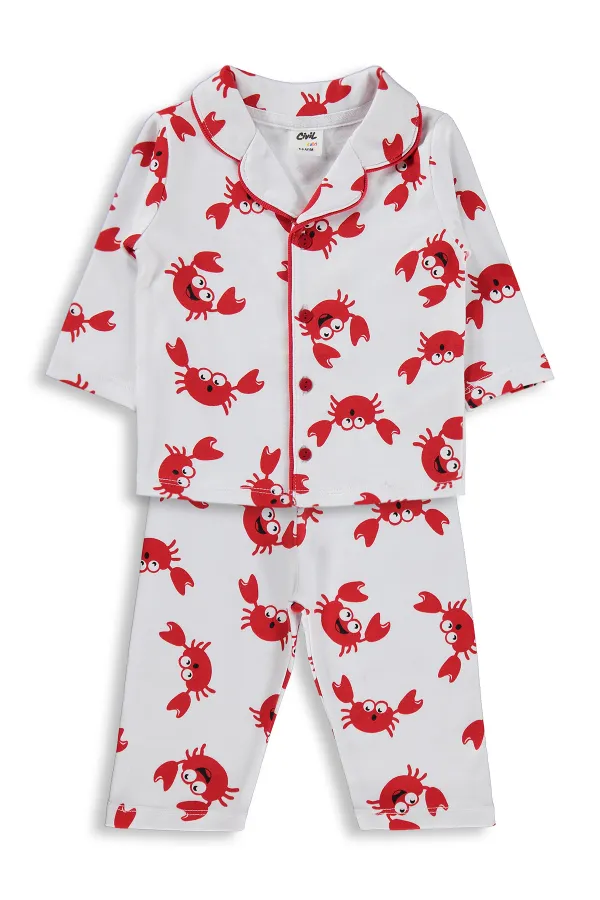 Baby Pajama Set 0-24 Months White - Package Baby Pajama Set 0-24 Months White - Package