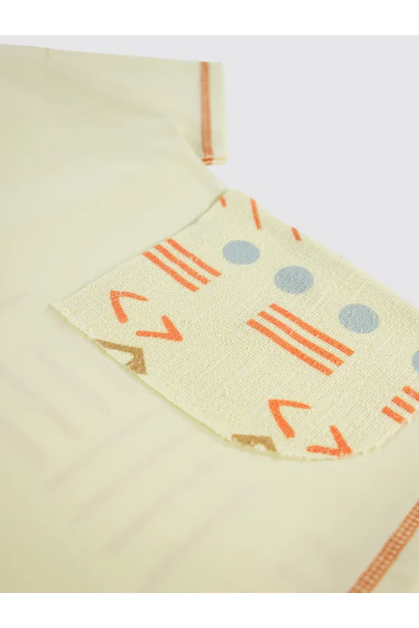 Erkek Çocuk Tişört 6-9 Yaş Ekru - Paket