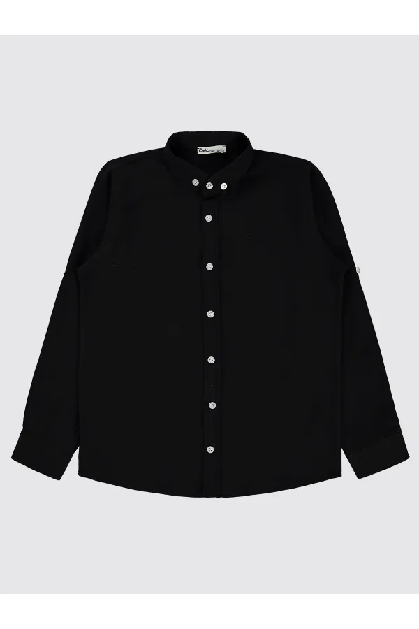 Chemise garçon noire 10-13 ans - Emballage