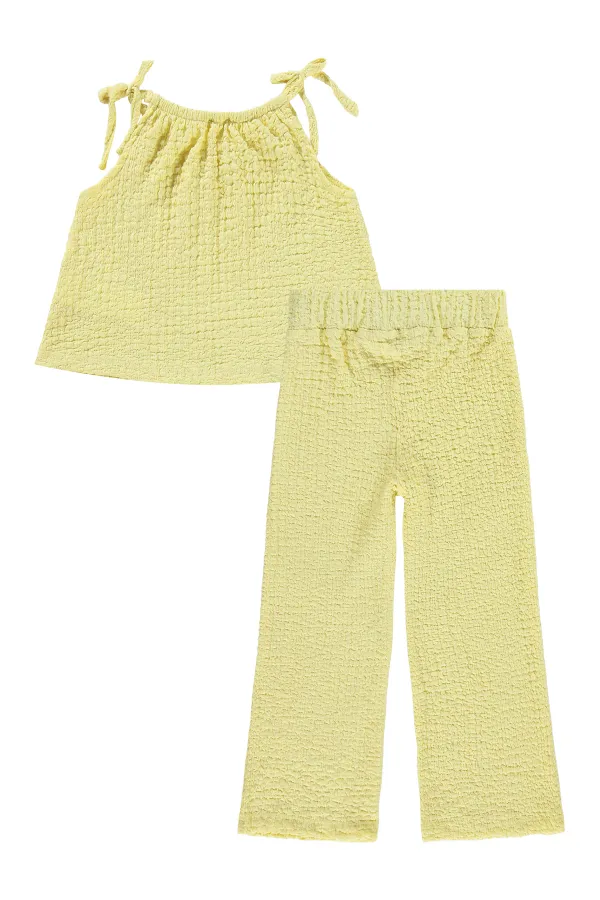 Kız Çocuk Takım 2-5 Yaş Sarı - Paket