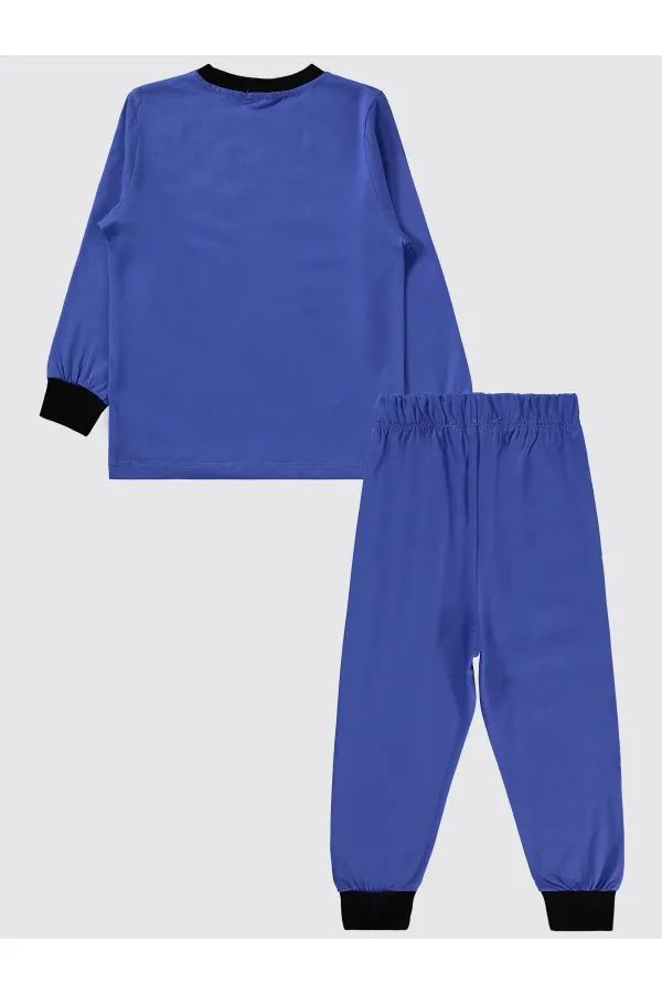Erkek Çocuk Pijama Takımı 2-5 Yaş Saks - Paket