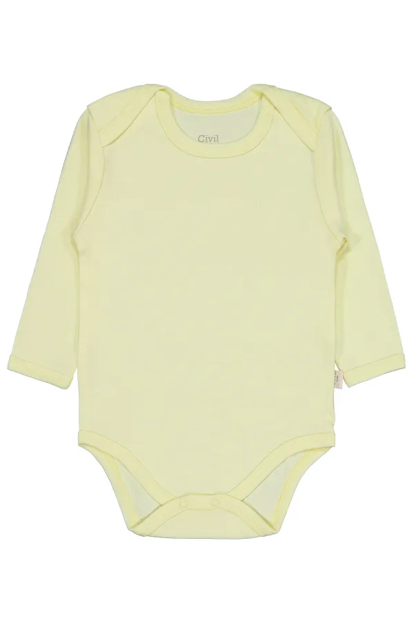 Bebek Çıtçıtlı Badi 0-24 Ay Sarı - Paket