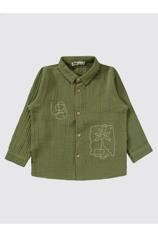 Costume garçon 2-5 ans kaki - Emballage