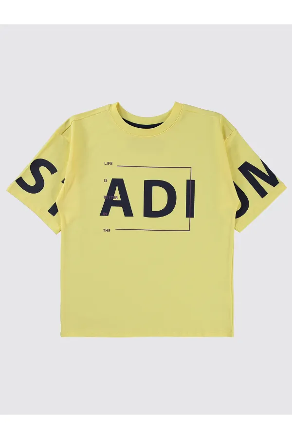 Boys T-Shirt 10-13 Years Old Light Yellow - Package